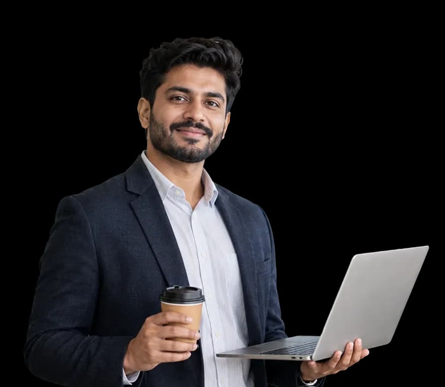 Woman working on a laptop