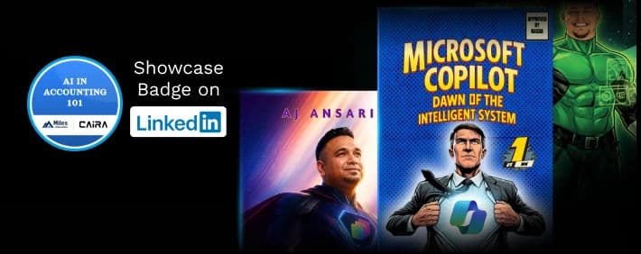 Showcase badge on LinkedIn and Microsoft Copilot certification