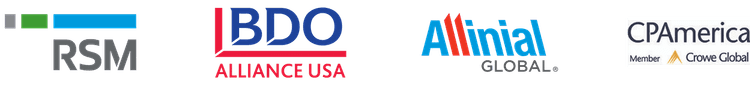 RSM, BDO Alliance USA, Allinial Global, CPAmerica (mobile)